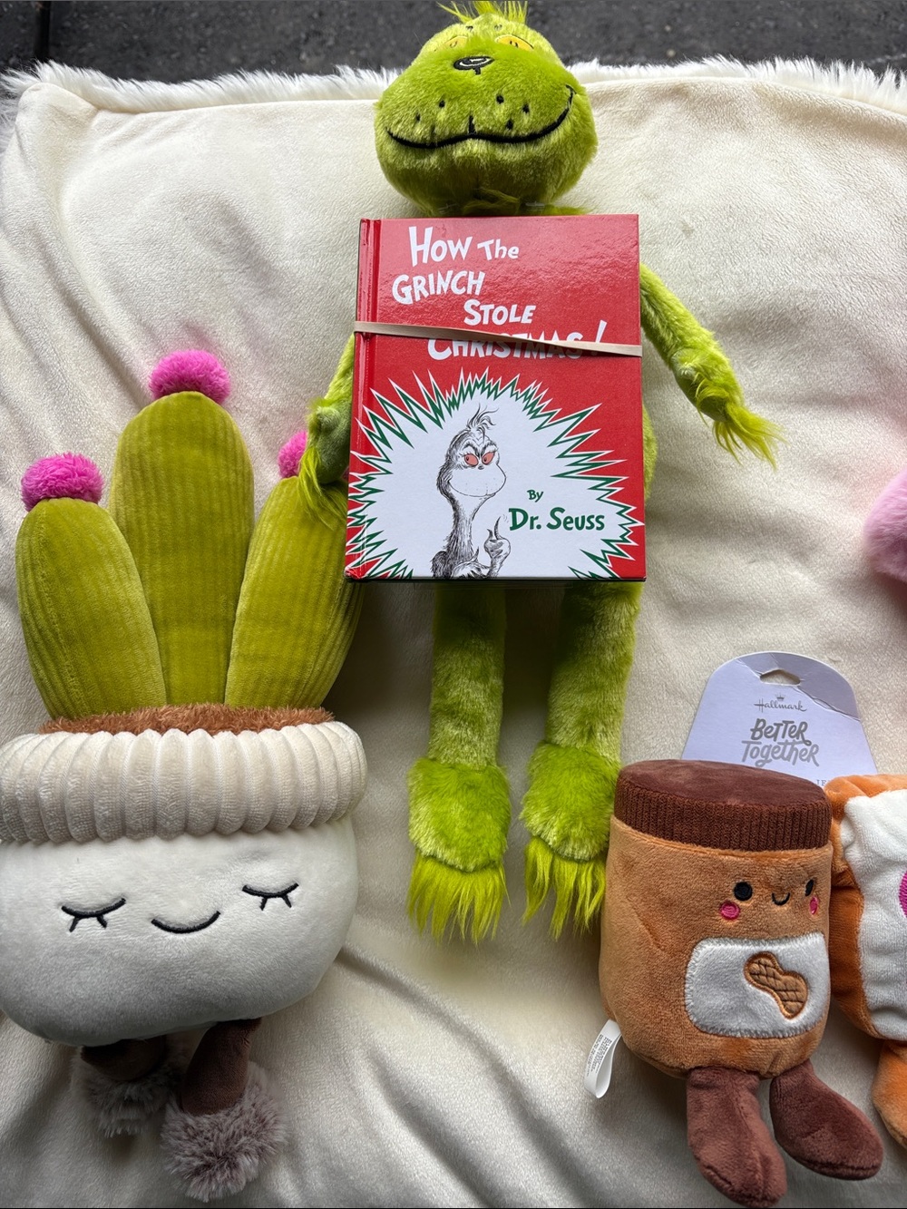 Plushie bundle Care Bears Bright Green Plush Grinch-Inspired Book Buddy